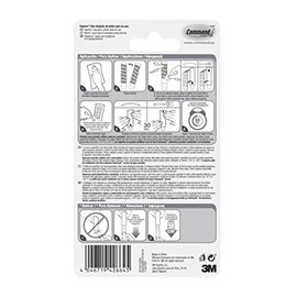 Command UU001563061 Metal Nail for Hanging Pictures (Serrated), Silver/Black, Pequeñas