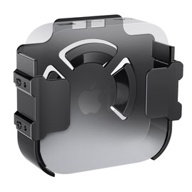 Cozcty Mount for Apple TV, Wall Mount Behind TVs Bracket, Black Apple TV Holder Compatible with All Apple Television Generations (Including All 4K Models), Easy Screw Mount or Stick on Back of TVs