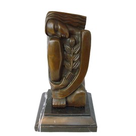 Toperkin Abstract Sculpture Bronze Female Statue Metal Figurine