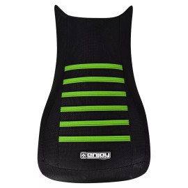 Enjoy Mfg 2005-2009 Arctic Cat Automatic 650 700 Seat Cover  ALL BLACK/GREEN RIBS #380