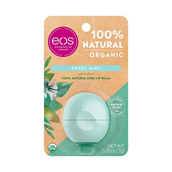 Eos Smooth Lip Balm Sphere, Sweet Mint 0.25 Oz Pack of 2