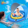 Baby Pool Float with Canopy UPF 50+ Sun Protection, 6-24