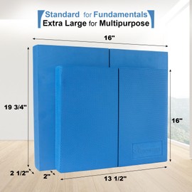 StrongTek 2-in-1 Non-Slip Balance Pad - High-Density Foam Cushion, Supportive Exercise Mat & Knee Pad for Core Training, Yoga, Pilates, Physical Therapy, Stability Training, Stretching, and Rehab