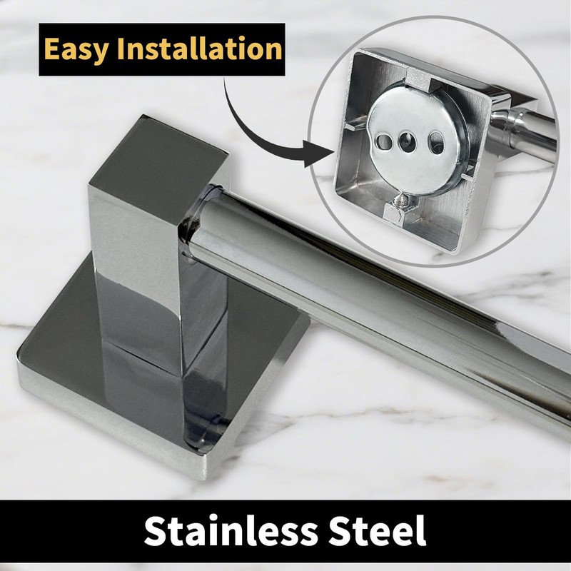 Stainless Steel Telescopic Towel Bar, Adjustable Bathroom Towel Rack for