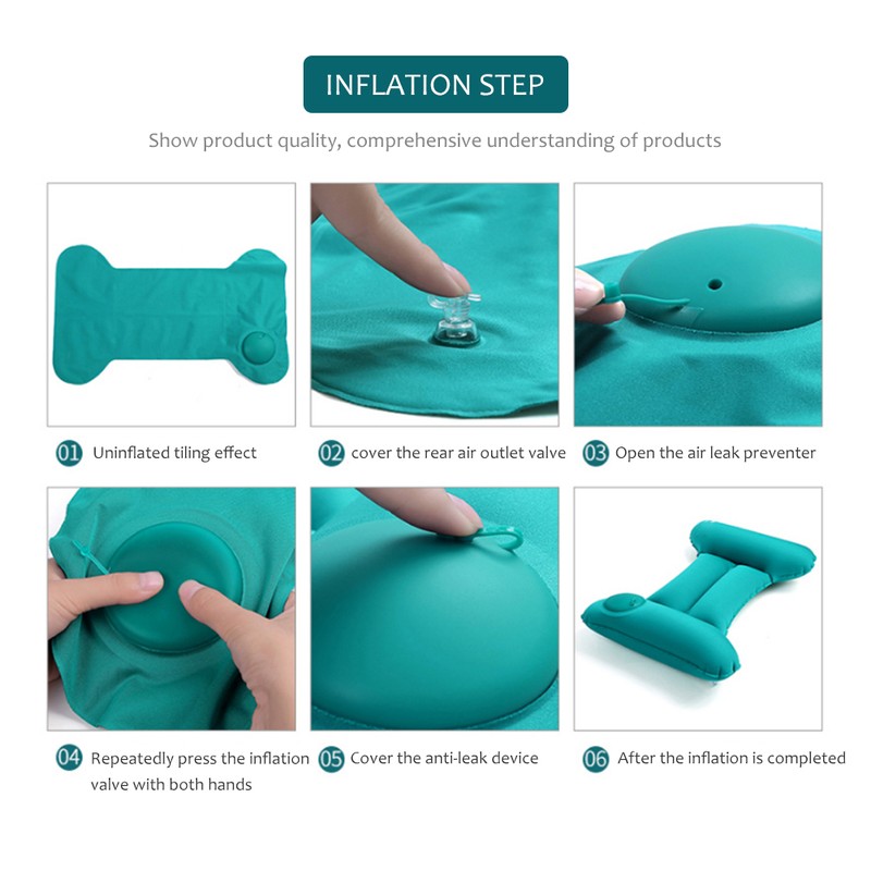 Inflatable Lumbar Support Travel Camping Pillow Ultralight Ergonomic Pillow for