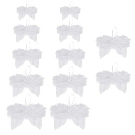 Gativs Angel Wings Decoration 12 Pieces Angel Wings White Decorative Angel Wings Feathers Angel Wings Pendant Angel Wings Feathers Decorative Guardian Angel White Angel Wings Feathers Craft Christmas