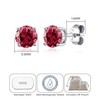 Philip Jones Sterling Silver July (Ruby) Birthstone Earrings Created with