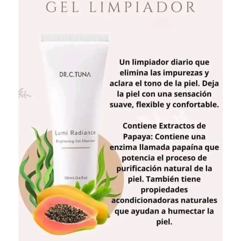 Gel Limpiador Iluminador Facial Iguala Tono De Piel Suave