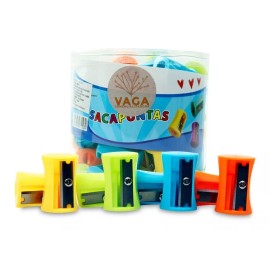 VG Sacapuntas Escolar Economico  De Colores  Bote Con 72 Pzs