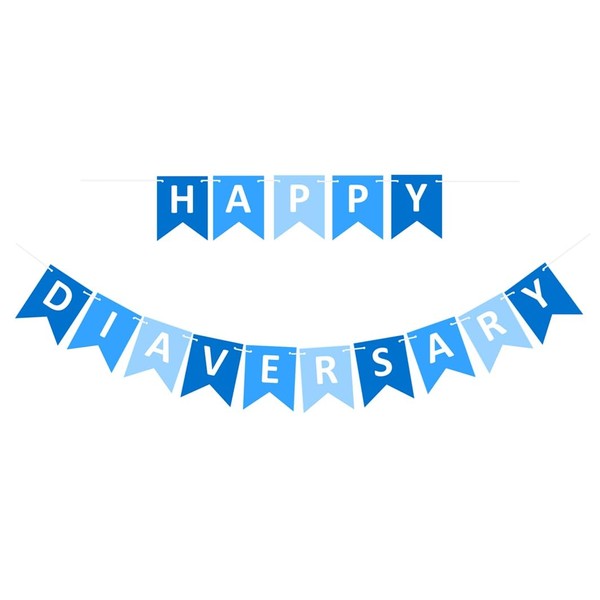 A1C WEAR - Happy Diaversary Pennant Flags Banner Sign for
