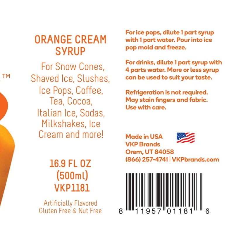 Time For Treats Flavored Syrup for Snow Cones, Homemade Sodas,