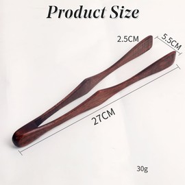 BBQ Cooking Tongs Wooden Clip Buffet Food Tongs Bread Tong Dessert Bread Tongs for Kitchen Camping Grill Buffet Restaurant Pastry