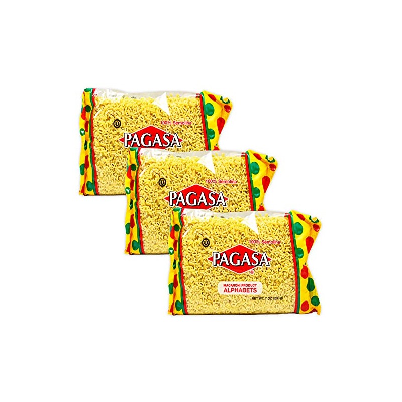 Pagasa Pasta Alphabet Pasta Letters 3-Pack - Pagasa Alphabet Pasta