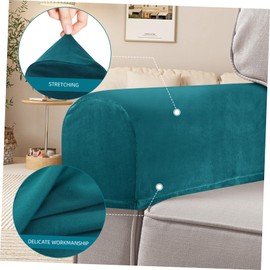 GRIRIW 2Pcs Elastic Sofa Armrest Covers Solid Color Protective Cloth for Armrests and Comfortable for Couch and Armchair
