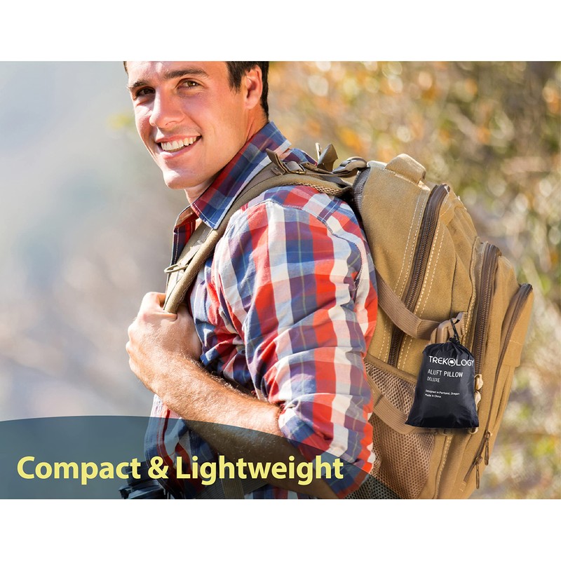 Trekology Inflatable, Practical Pillow for Camping, Outdoor, Backpacking, for Car,