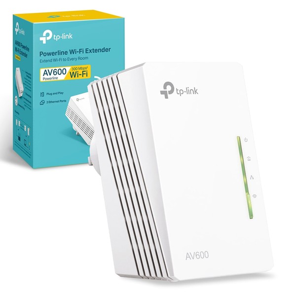 TP-Link TL-WPA4220 2-Port Add-On Powerline Adapter, Range Extender, Broadband/WiFi Extender,