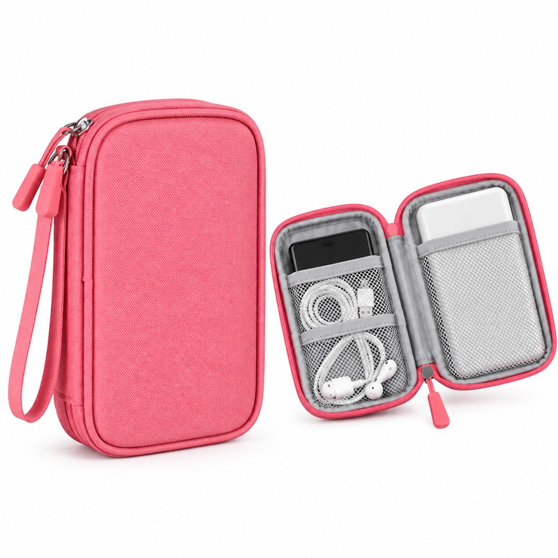 Travel Cable Organizer Bag for Electronics – Water-Resistant Oxford Storage