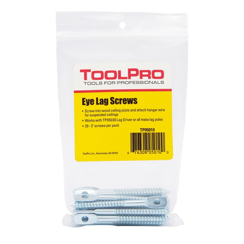 ToolPro Eye Lag Screws, Pack of 20
