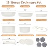 SODAY 15Pcs Pots and Pans Set Non Stick, Cookware Sets