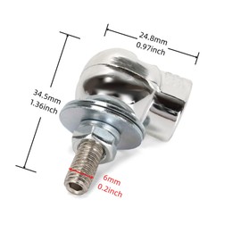 Ruimou 4PCS Silver Skull License Plate Bolts Universal M6 Mounting Bolt License Plate Fasteners Screws for Car,Truck,Motorcycle