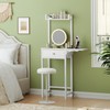 YATINEY Small Vanity Desk Without Mirror, Makeup Vanity Table for