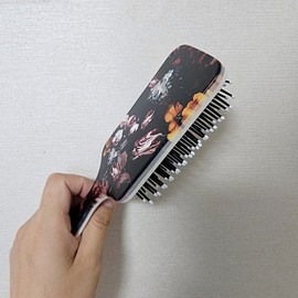 Retro Antique Floral Square Hair Brush Hair Brush