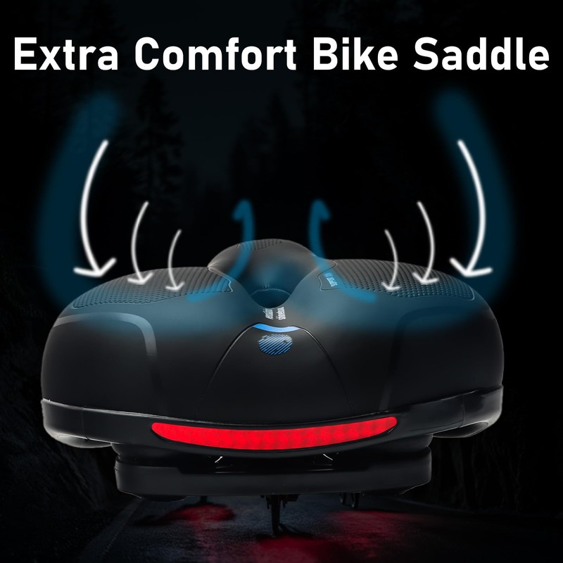 UVTQSSP 9.8"x8" Comfy Bike Seat Wide Bicycle Saddle Replacement Cushion