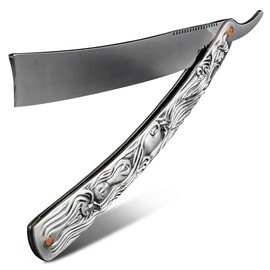 Professional Mens Straight Razor – 11.4" Barber Straight Razors for Men with Pre-Sharpened Carbon Steel Blade – Rust-Resistant & Easy to Clean Shaving Knife for Men, Ergonomic Handle & Durable Build