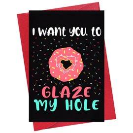 PETCEE Valentines Day Card for Him Her 4"x6" Funny Valentines Day Card Naughty Valentines Day Gifts Cards for Boyfriend Girlfriend Husband Wife Men Women Anniversary Birthday Greeting Cards with Envelope