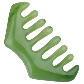 Jaasuee Multi-Functional Handheld Head Massage Tool, Massage Comb, Guasha Scraping Scalp Comb - Meridian Massager for Head Care and Relaxation - Acupoint Treatment Tool, Green