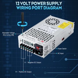 BOSYTRO 12V DC Power Supply 480W 40A AC to DC Converter Switching Power Supply for Led Strip, Motor Pump, CCTV, 3D Printer, Electronic Instruments, Lab Computer