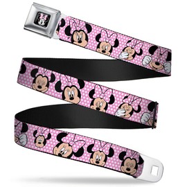 Buckle-Down Belts Buckle-down Seatbelt Minnie Mouse Dy093 Belt, Multicolor, 1.5 Wide - 24-38 Inches in Length US