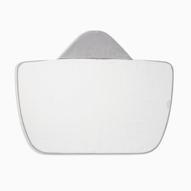 MORI Kids Hooded Bath Towel in White and Grey - Boys and Girls Bathing Cape - Super Soft Micro Cotton - Suitable for 1-3 Years - One Size