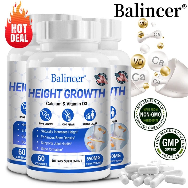 Balincer Height Growth 120 Capsules - Supports bone growth and