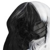 Black and White Short Curly Wig Women Cosplay Party Shoulder