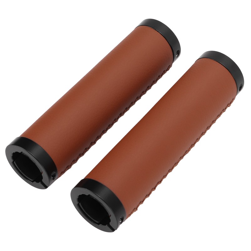 Bike Grips Shockproof Prevent Slip Soft Fiber Leather Handlebar Grips