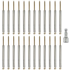 24 Pcs 7" Gutter Screws with Metal Rings, Roof Gutter Nails with Hexagonal Socket, Gutter Repair Screw Spik, Secure Gutter Fasteners for Sagging, Guards&Maintenance