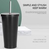 500ML Small Vacuum Coffee Cup Iced Coffee Bottle with Straw