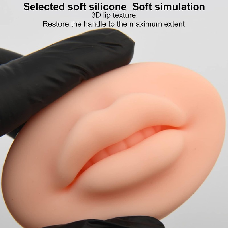Práctica de Labios de Silicona, 3 Piezas de Labios de