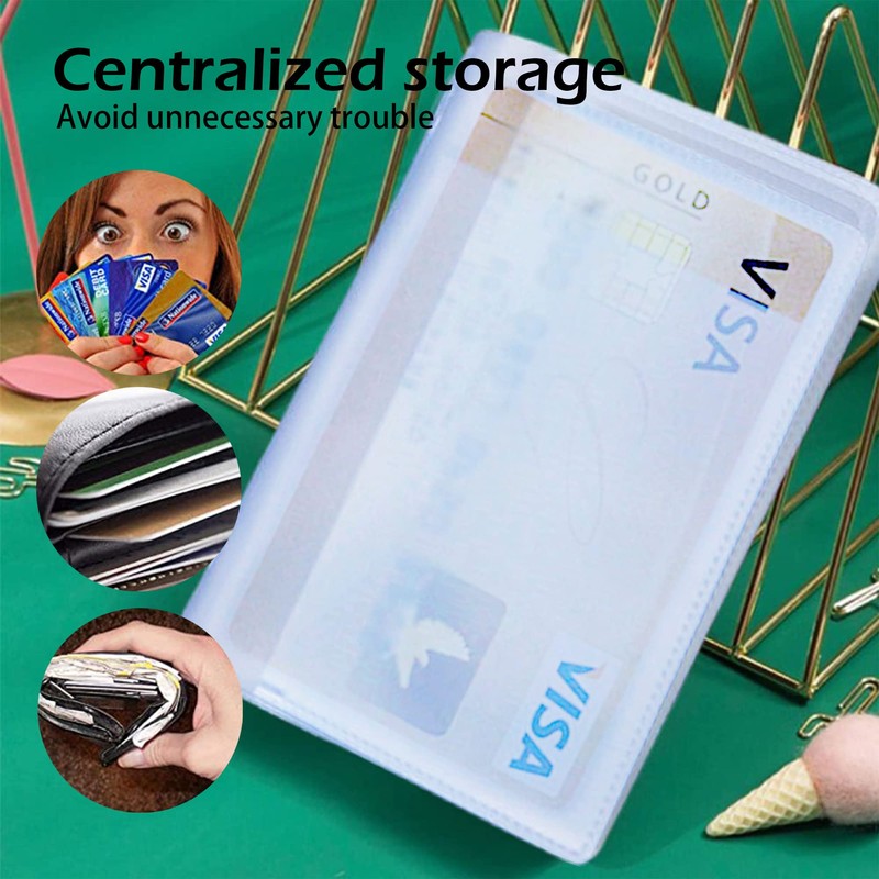 Plastic Wallet Insert Credit Card Holder Transparent (6 page 12