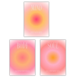 Summit Designs Mind Body Soul Wall Art - Wellness Meditation Prints 11x14 Unframed Yoga Studio Decor Spiritual Quotes Self Care Mindfulness Spa Bathroom Art Set