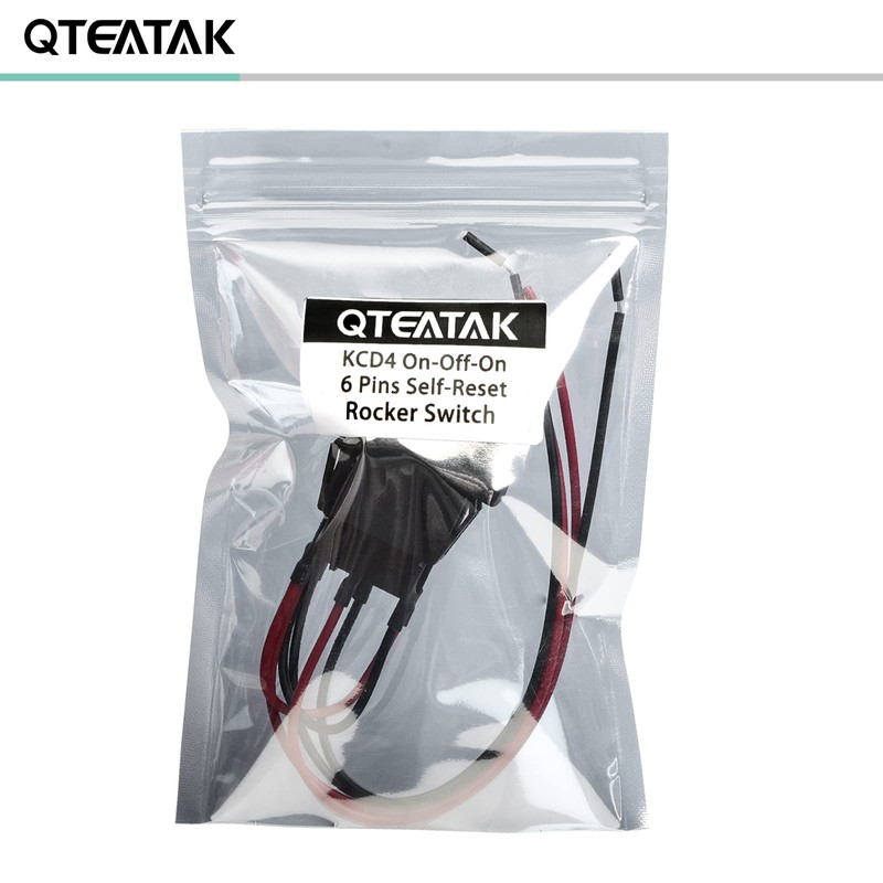 QTEATAK DC 12V 10A 6 Pin 3 Position (ON)-Off-(ON) AC