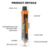 MUFASHA Non-Contact Voltage Tester with LED Flashlight, Buzzer Alarm, AC