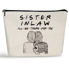 Kaimaloke I'll Be There for You Makeup Bag Gift for Sister in Law, Friends Tv Show Present, Non biological Sister Gift, Makeup Bag Gift for Bestie, Birthday Valentines Day Wedding Gift for Women
