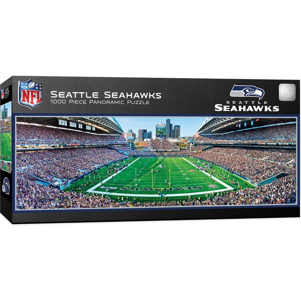 Master Pieces NFL Seattle Seahawks Stadium Panoramic Jigsaw Puzzle, 1000 Pieces - 13" x 39" (91431)