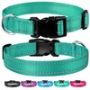 Reflective Dog Collar with Buckle Adjustable Safety Nylon Collars for