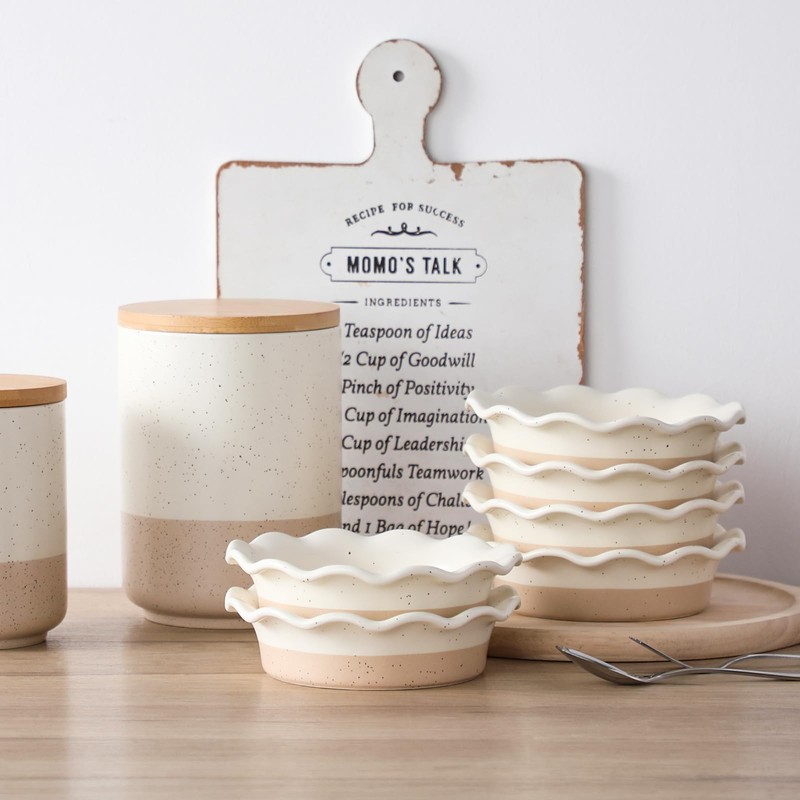 vancasso Mini Pie Pans Set of 6, 5.2 Inch Ceramic