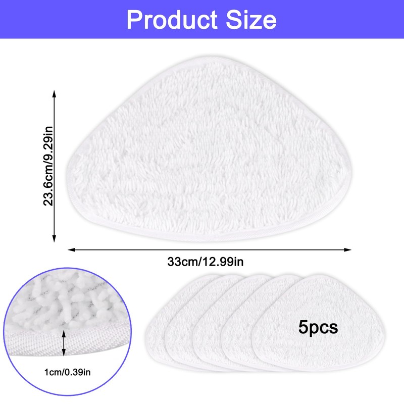 LiuHancsqd 5 Pcs for Vileda Steam Mop Replacement Pads, Microfiber