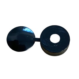 JAM2DAY 50 x Screw Cover Caps for 6-8 Gauge Screws (Metric 3.5 to 4.2), Hinged Type (Black)