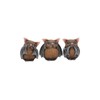 Nemesis Now B4473N9 Three Wise Bats 8.5cm Figurines, Brown